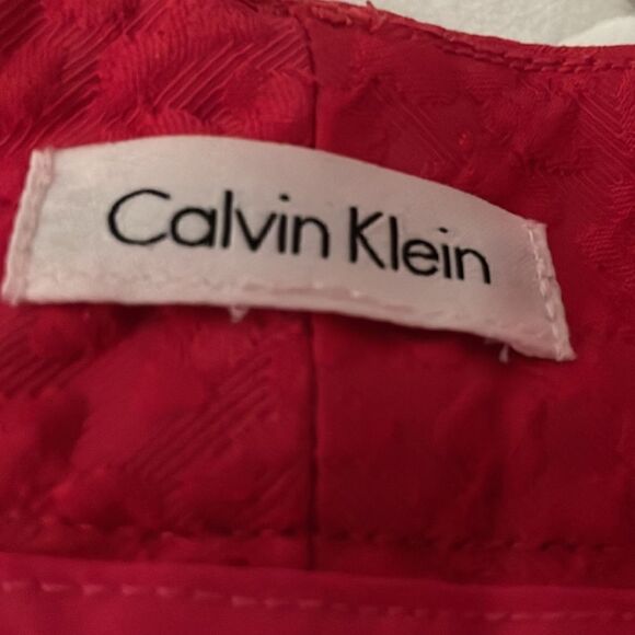 Calvin Klein Textured Belt Loop Shorts Medium Magenta Pink With Pockets - Picture 15 of 16